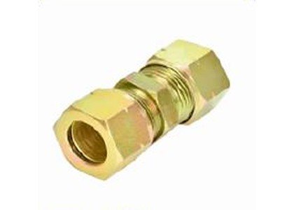 União latão 12mm porca e anilha tubo